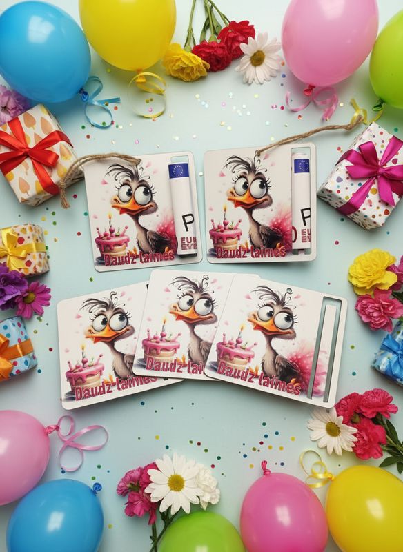 Kartona naudas turētājs ar auklu ''Daudz laimes'' 4