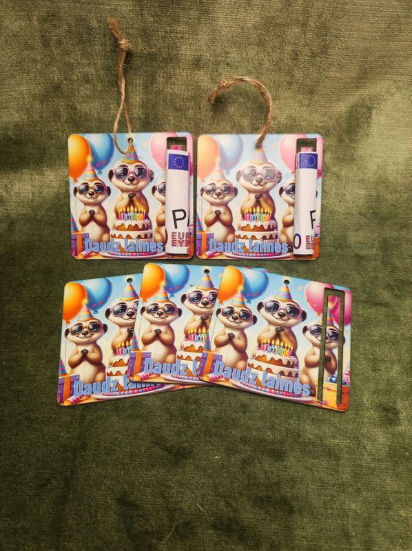 Kartona naudas turētājs ar auklu ''Daudz laimes'' 3