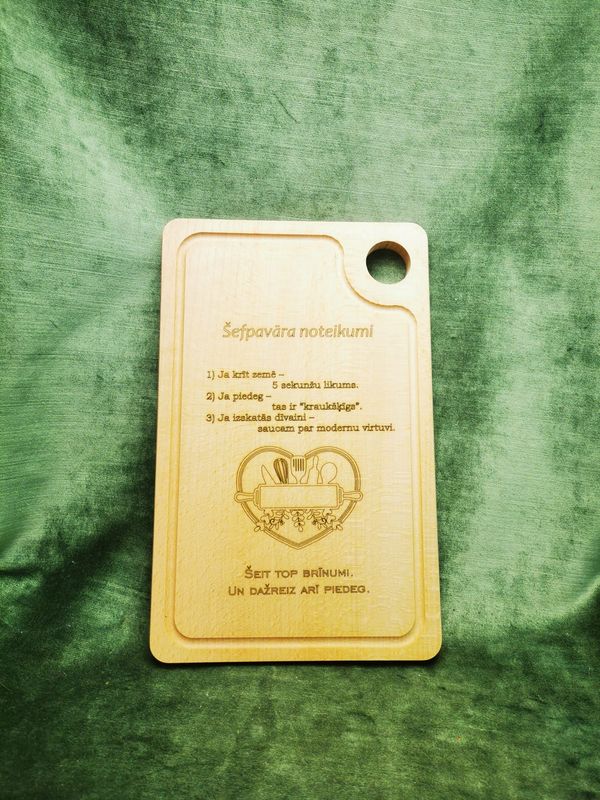 Virtuves dēlis ''Šefpavāra noteikumi''