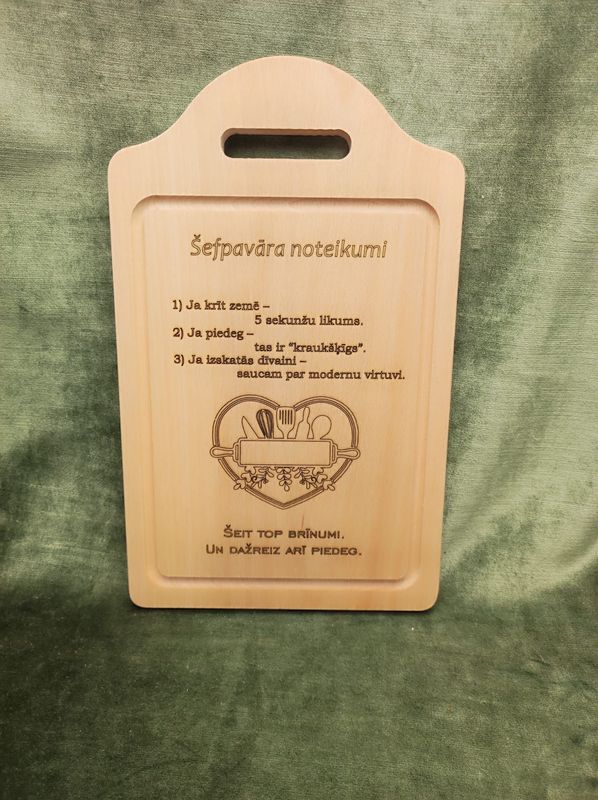 Virtuves dēlis ''Šefpavāra noteikumi''