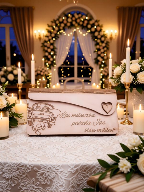 Naudas kaste KONVERTE - Lai mīlestība pavada Jūs visu mūžu!