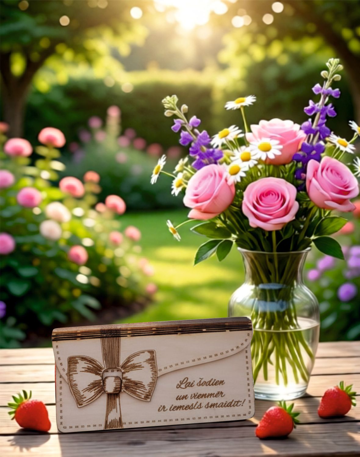 Naudas kaste KONVERTE - Lai šodien un vienmēr ir iemesls smaidīt