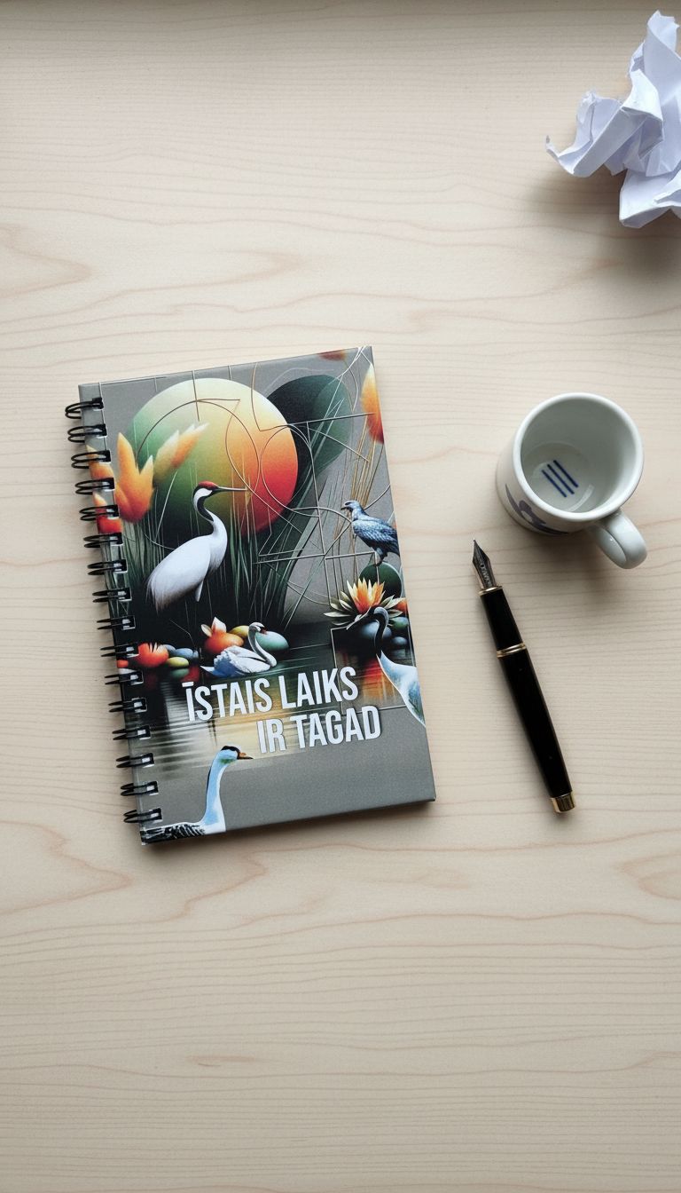Bloknots ar spirāli A6 -Dzērve - Īstais laiks ir tagad