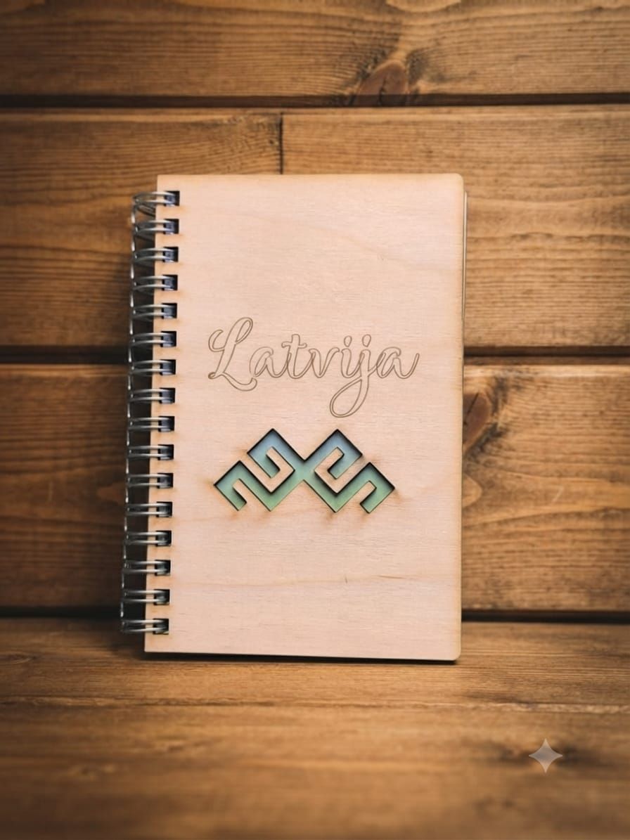 Koka bloknots A6 "Mārtiņa zīme'"