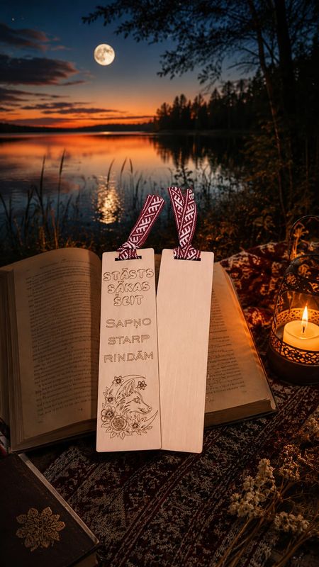 Grāmatzīme koka - Sapņo starp rindām