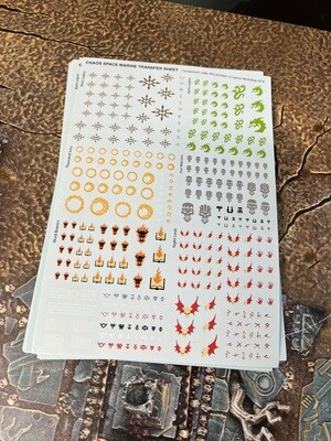 Chaos Space Marines Decal Set