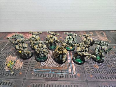 USED WARHAMMER DEATH GUARD: Kitbashed oop Plauge Marines