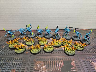 USED WARHAMMER DEMONS:Blue/Brimstone Horrors