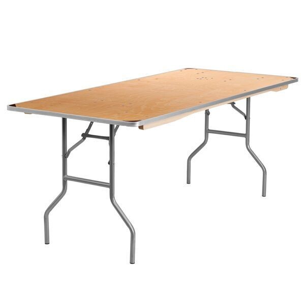 36″W X 72″L Rectangular Table 6 Foot Seats 6 To 8 People