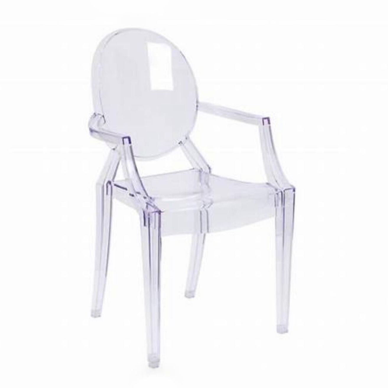 Ghost chair with arm - Clear