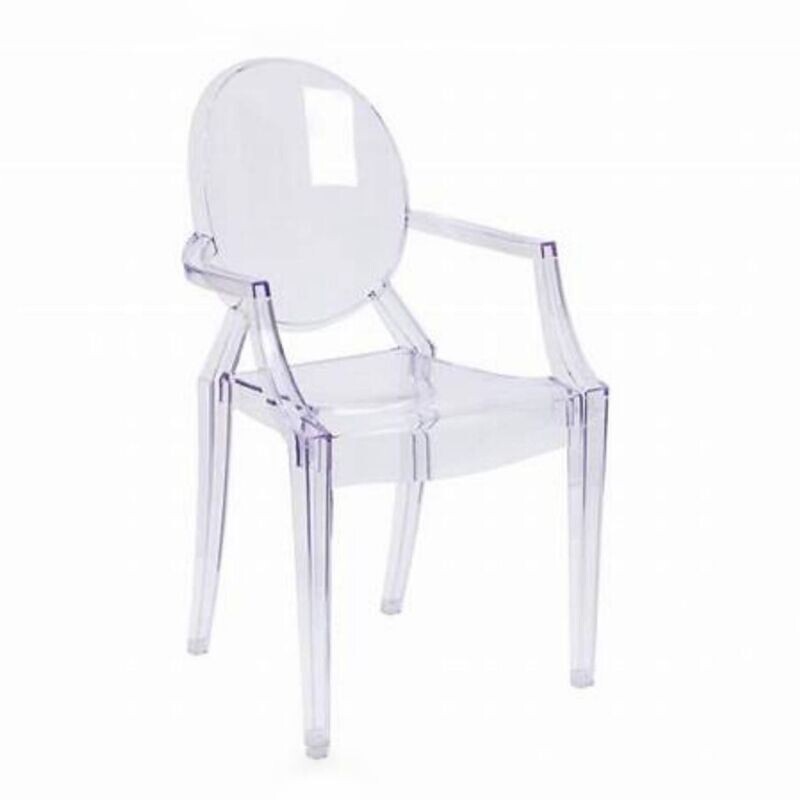 Ghost chair with arm - Clear