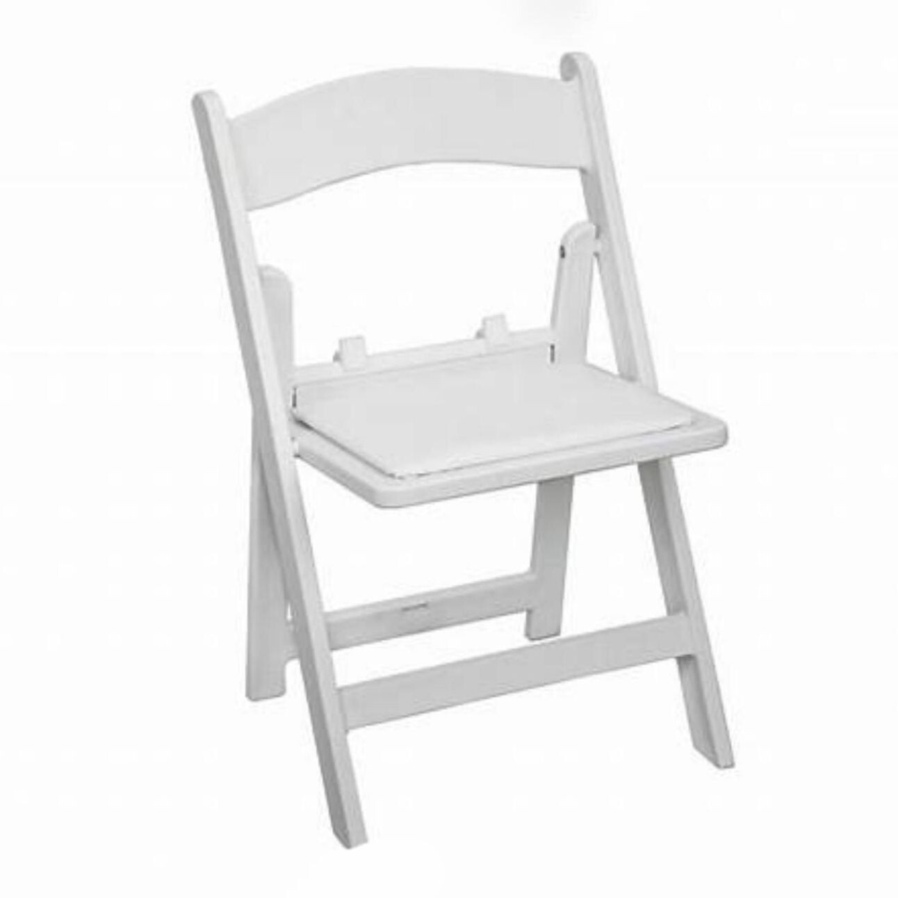 Kids White Resin Folding Chair