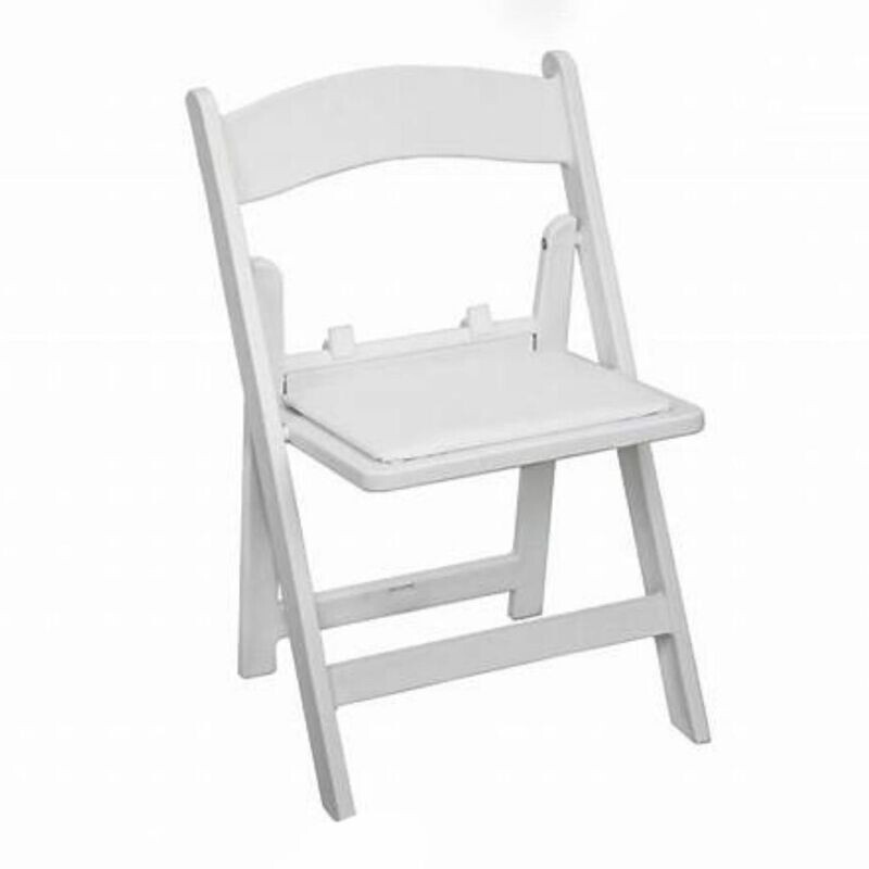 Kids White Resin Folding Chair