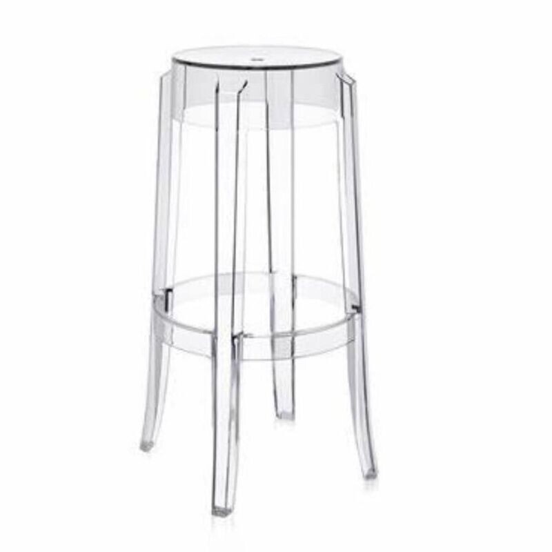 Barstool Ghost - No backrest - Clear