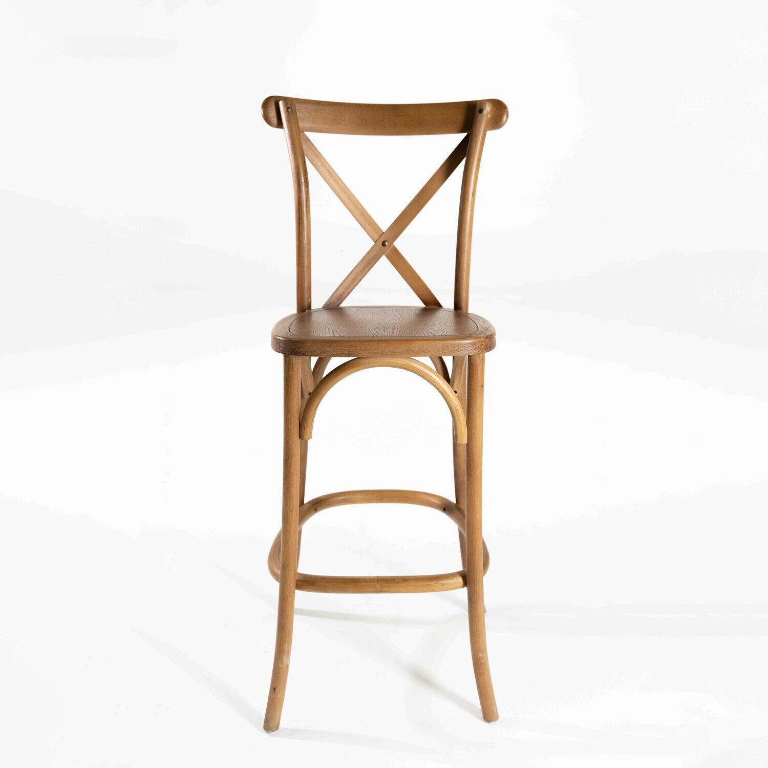 Crossback Barstool Natural Wood