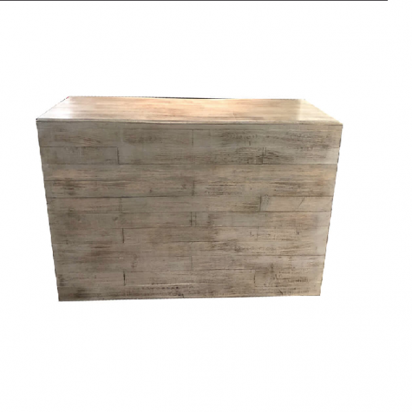 Wooden Bar White Wash