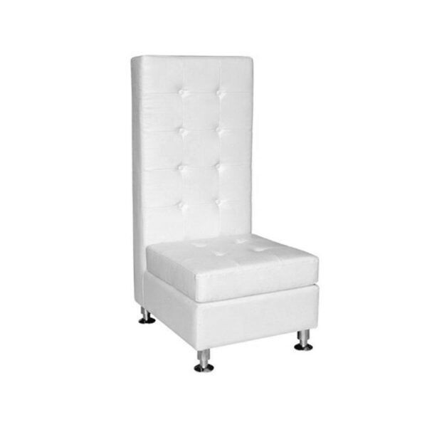 White Leather Chair High Style