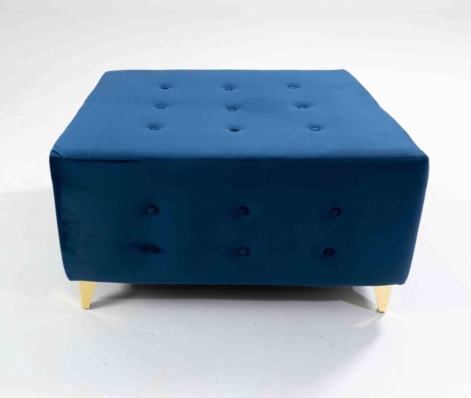 Blue Velvet - Large Ottoman