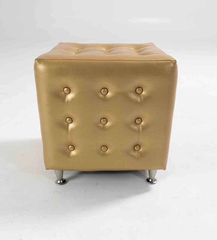 Gold Leather - Ottoman