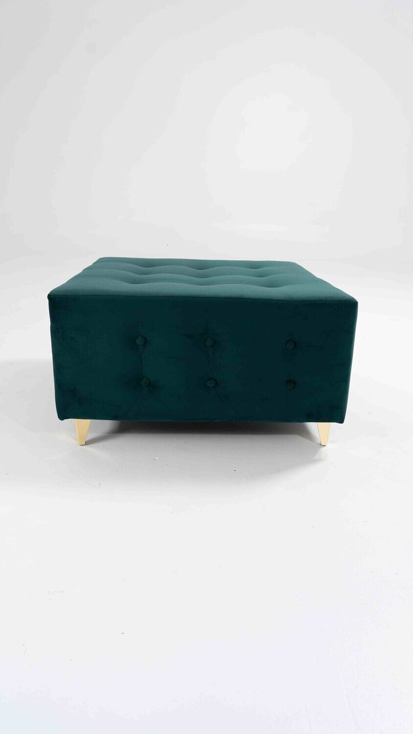 Green Esmeralda Velvet - Large Ottoman