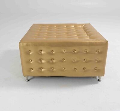 Gold Leather - Large Ottoman