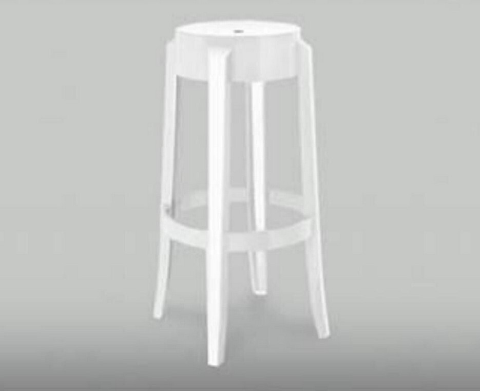 Barstool Ghost - No backrest - White