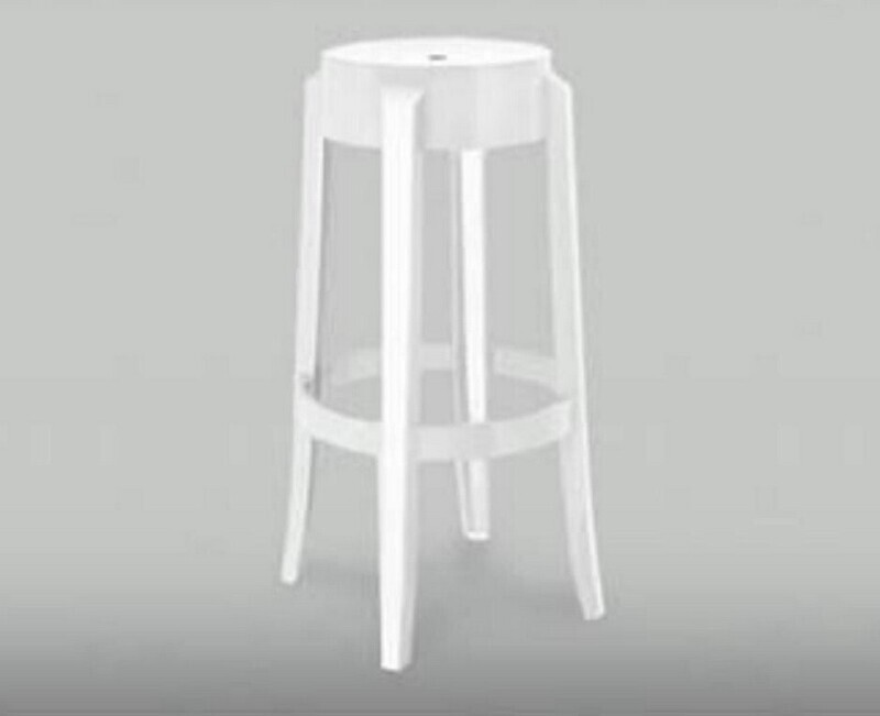 Barstool Ghost - No backrest - White