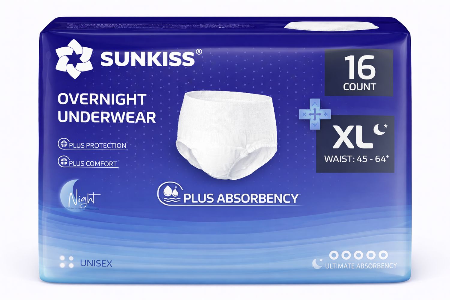 Unisex Protective Underwear Pull-up - X LARGE OVERNITE