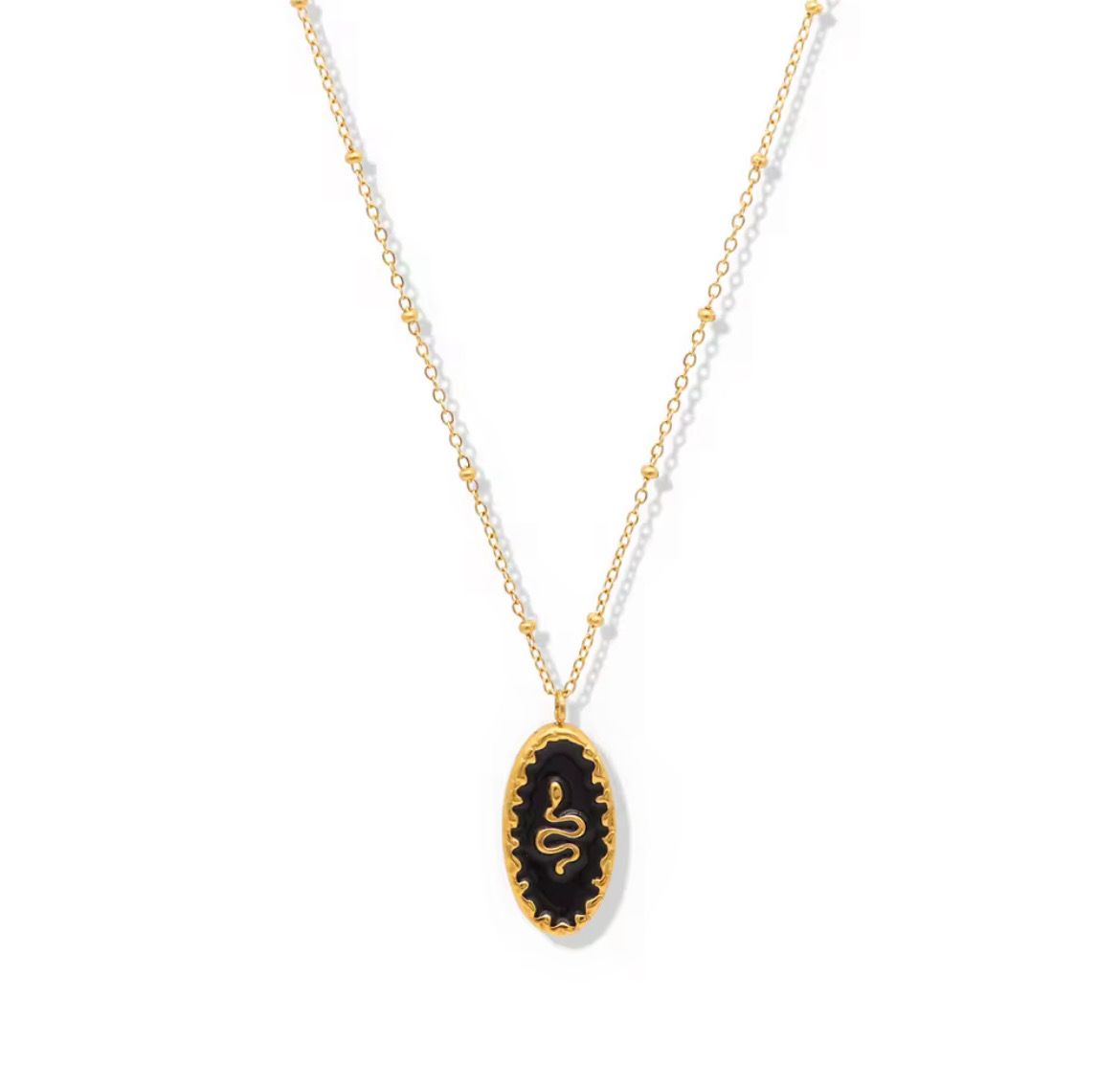 Serpentine Shadow Pendant Necklace