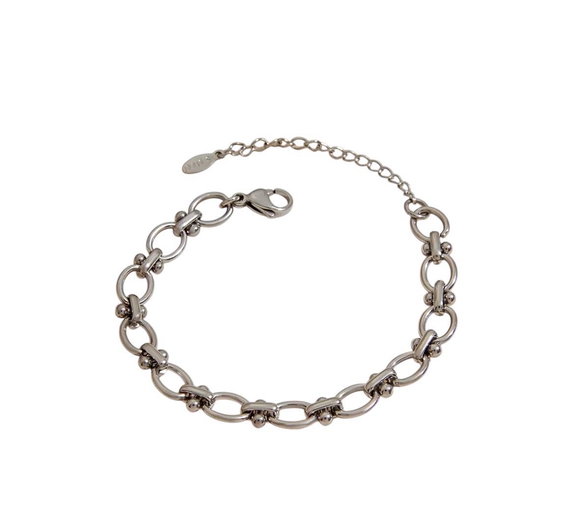 Silver Orbit Link Bracelet