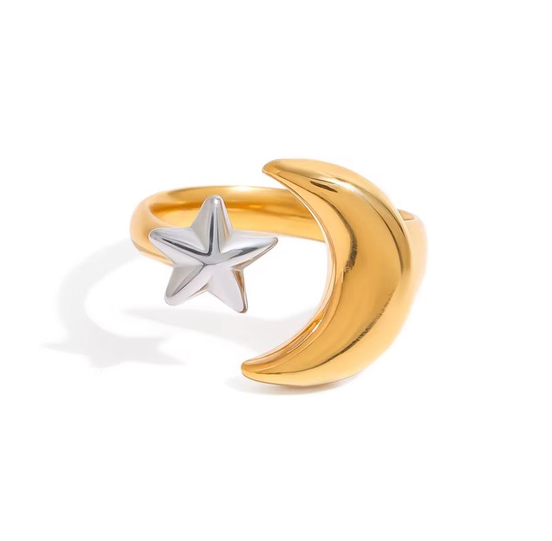 Lunar Embrace Adjustable Ring