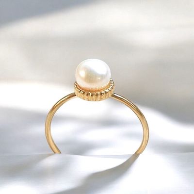 Pearl Glow Adjustable Ring