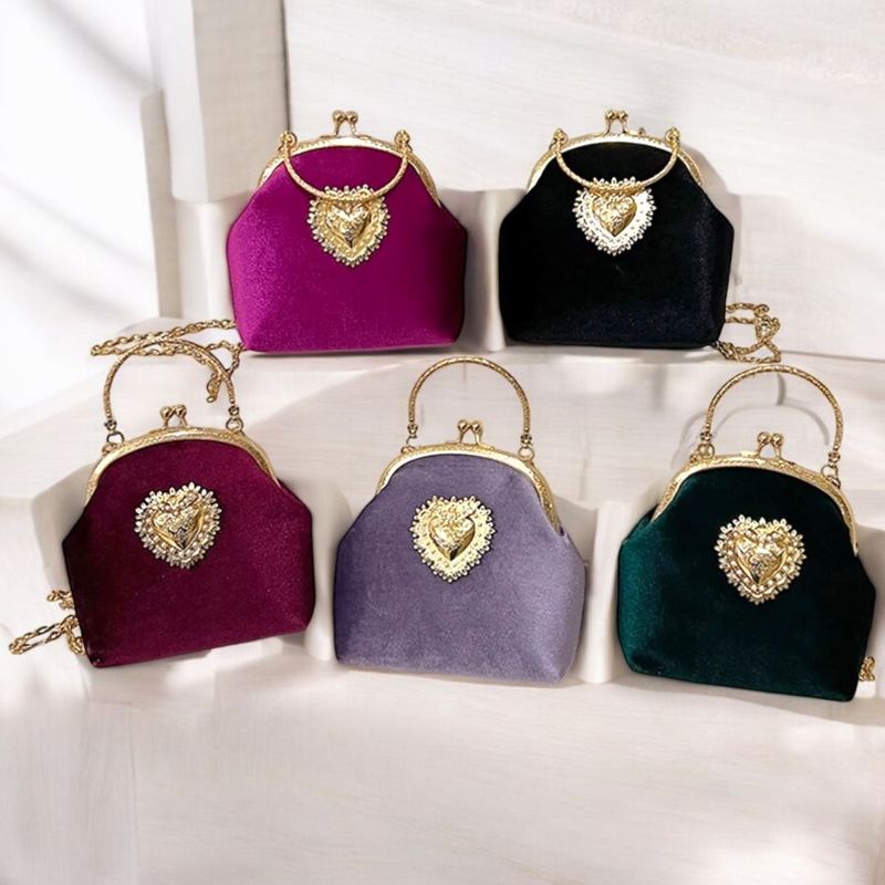 Velvet Royal Heart Purse