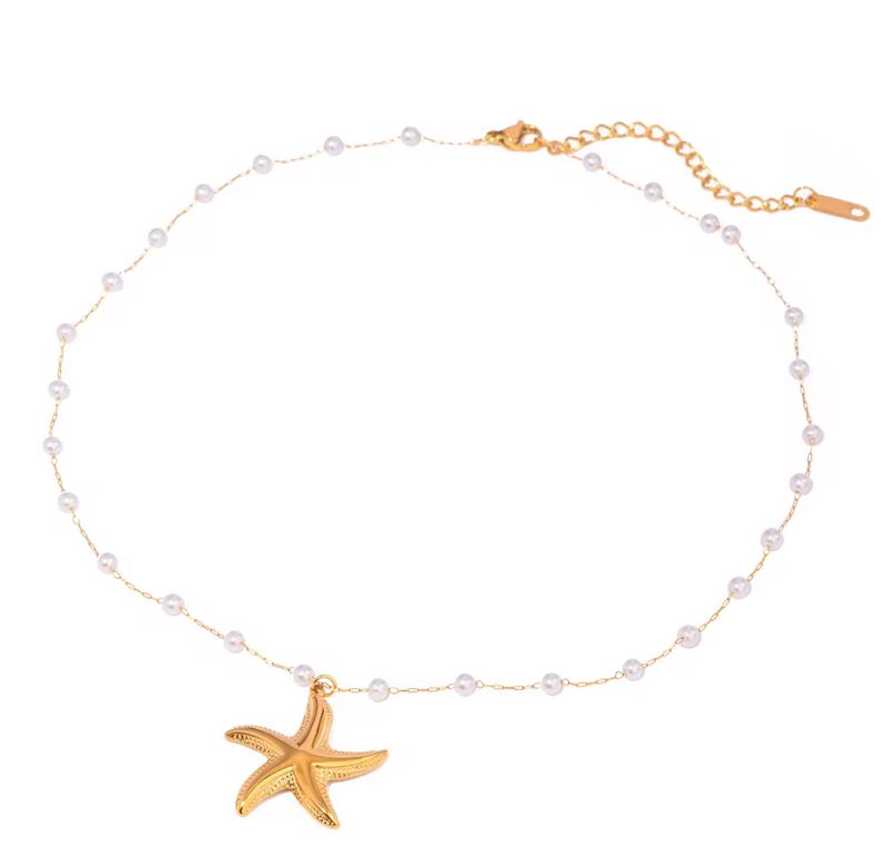 Golden Shore Starfish Necklace