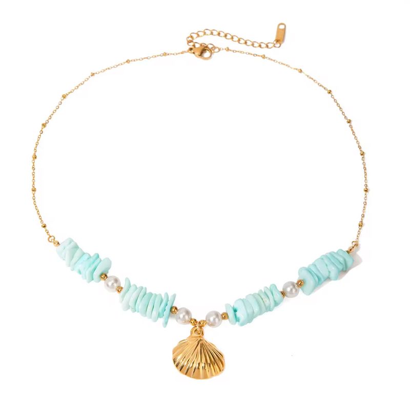 Mint Seashell Necklace