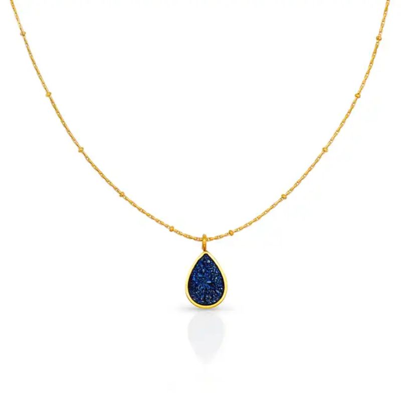 Blue Teardrop Necklace