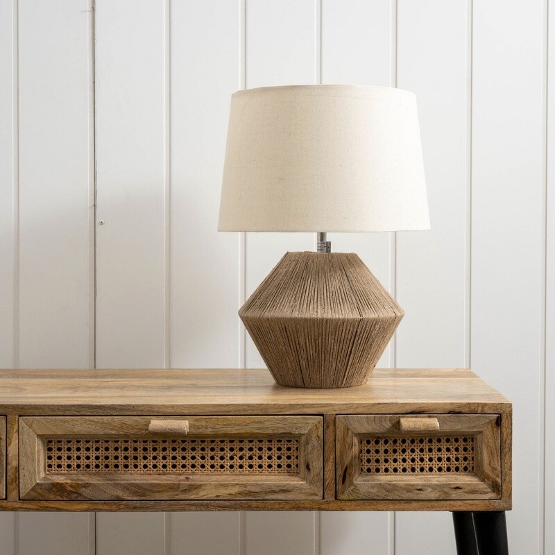 Kuta Table Lamp - 20H - natural cords rolls