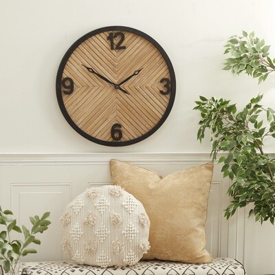 Natural Wood Wall Clock