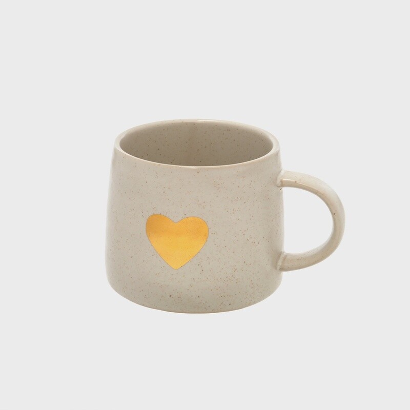 Gold Heart Mug