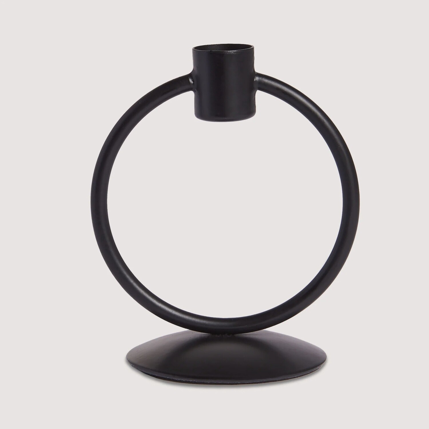 Circle Candle Holder, Colour: black