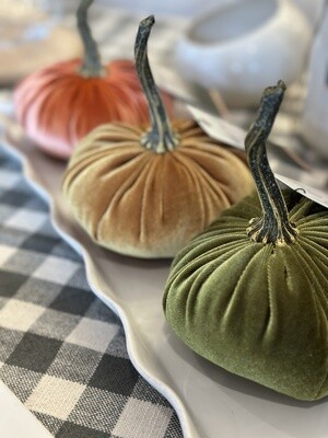 Handmade Velvet Pumpkin
