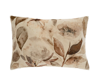 Velvet Botanical Lumbar Pillow