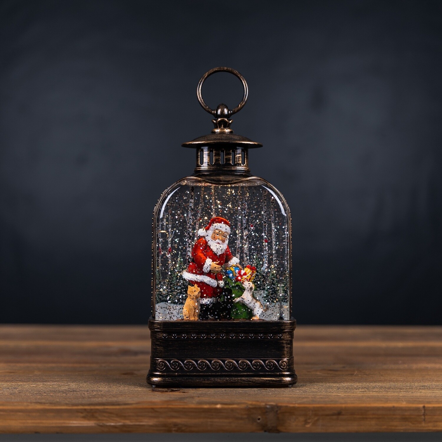 Snow Globe Santa and Dog