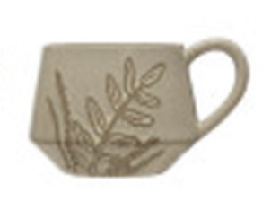Stoneware Mug with Floral Print
