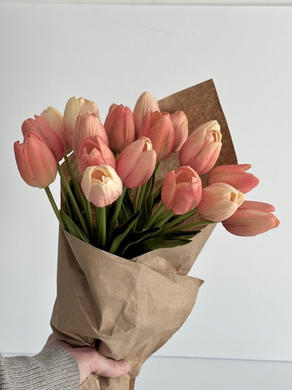 Real Touch Peach Tulip