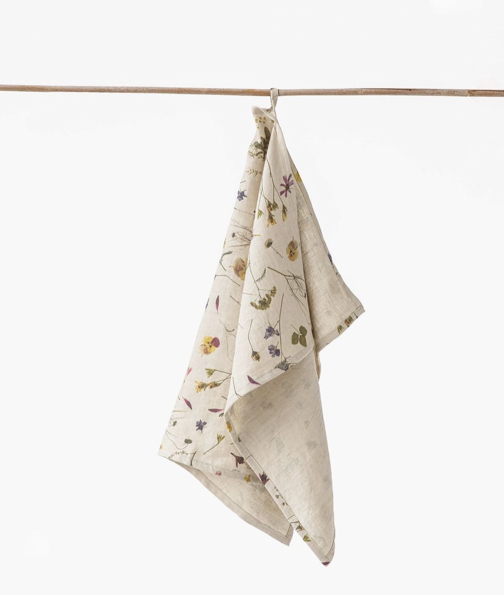 Linen Tea Towel | Botanical Print