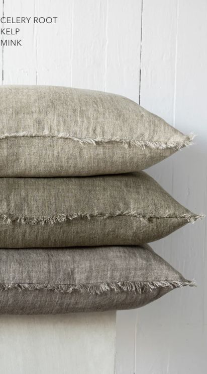 Lina Linen Pillow | Mink 24x24