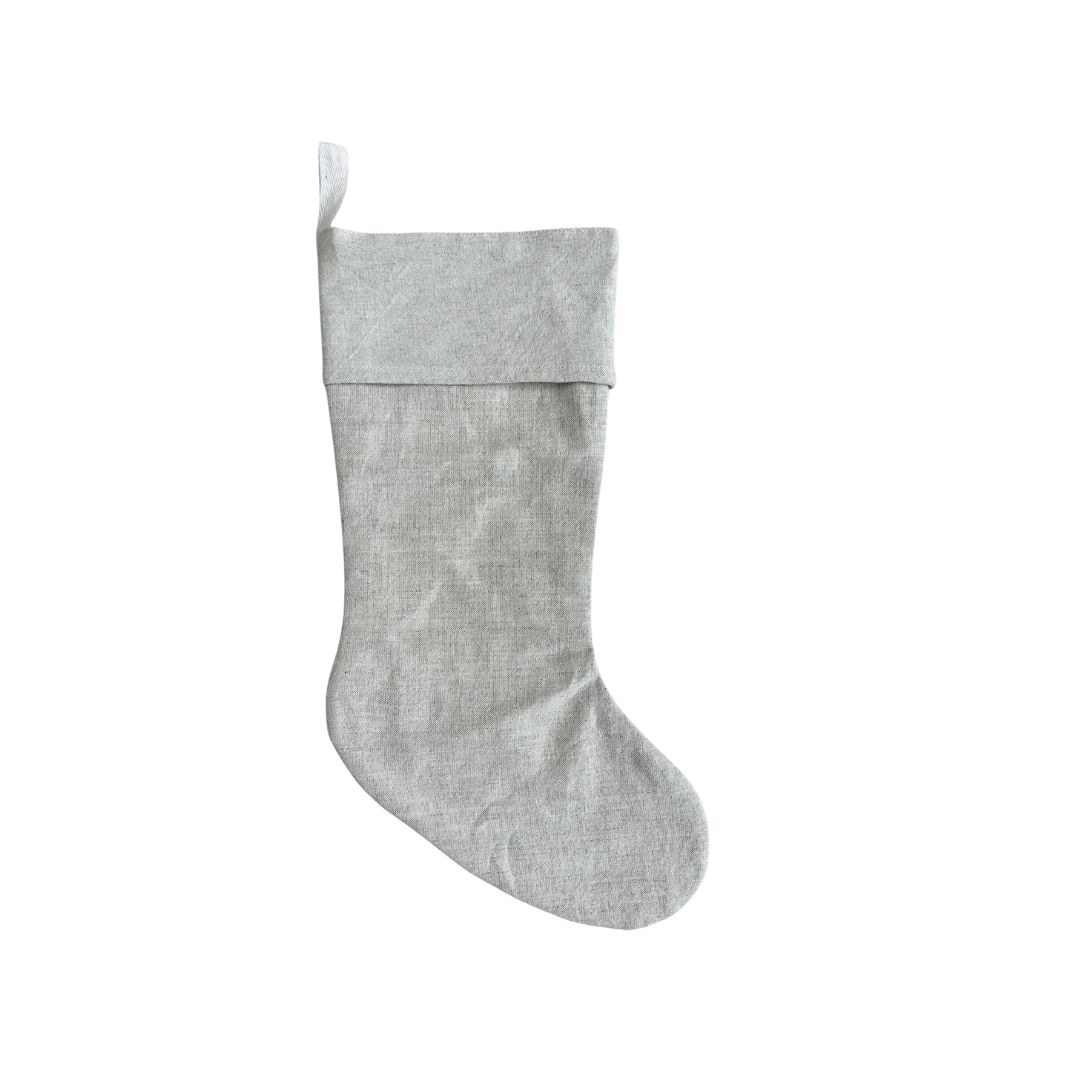 Linen Christmas Stocking | Natural