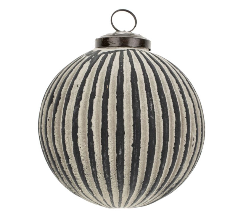 Patina Striped Ornament
