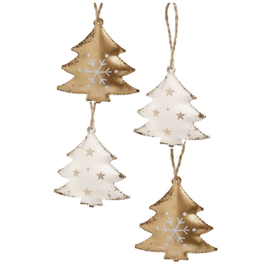 Iron Tree Ornaments | Set of 8